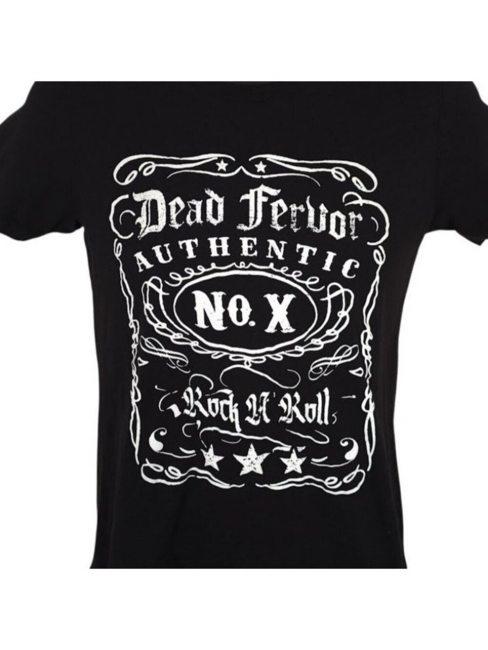Dead Fervor T Shirt Womens Size Small Black Rock And Roll Band Tee